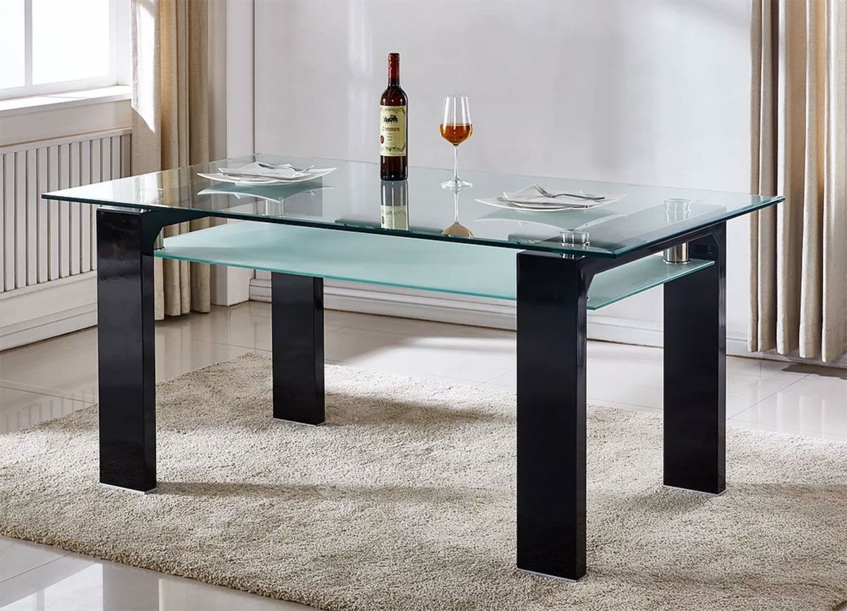 Camila Black Modern Dining Table