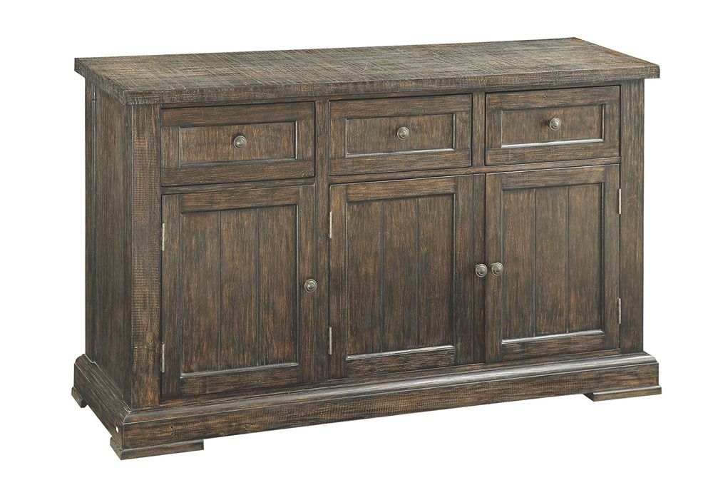 Cantor Salvage Brown Finish Server
