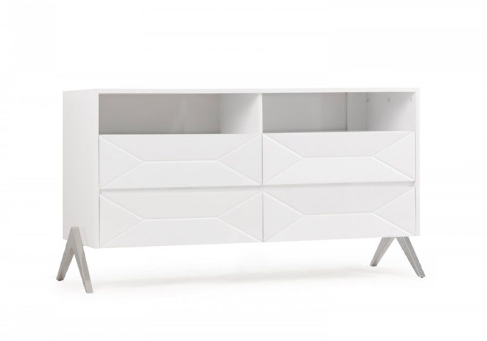 Cardy White Lacquer Finish Dresser