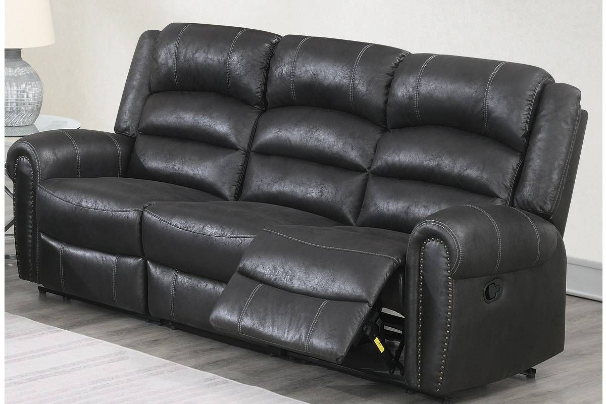 Carey Black Recliner Sofa