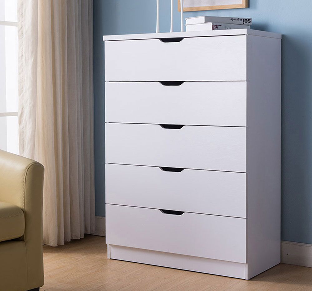 Cargo Five Drawer Chest White Finish