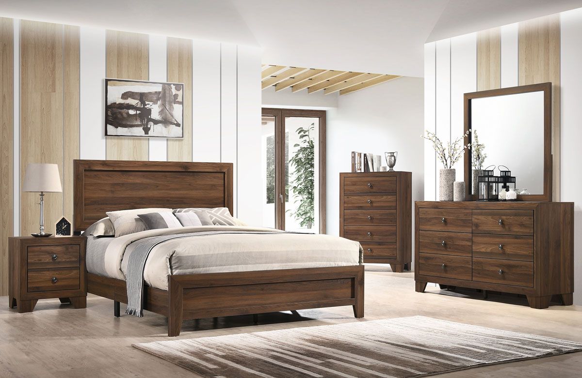 Carissa Rustic Brown Bedroom Set