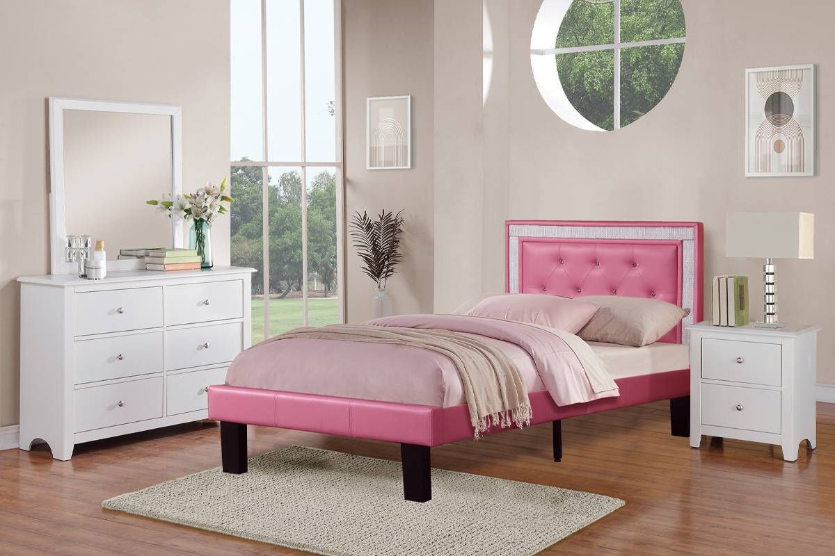 Carlina Crystal Tufted Modern Bed