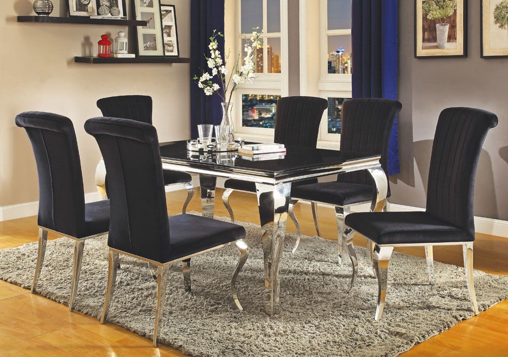 Carnell Hollywood Glam Dining Table Set
