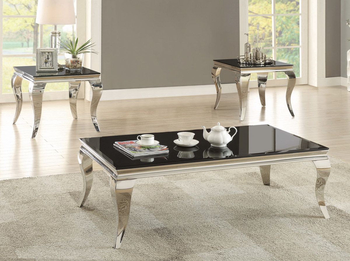 Carnell Modern Glass Top Coffee Table