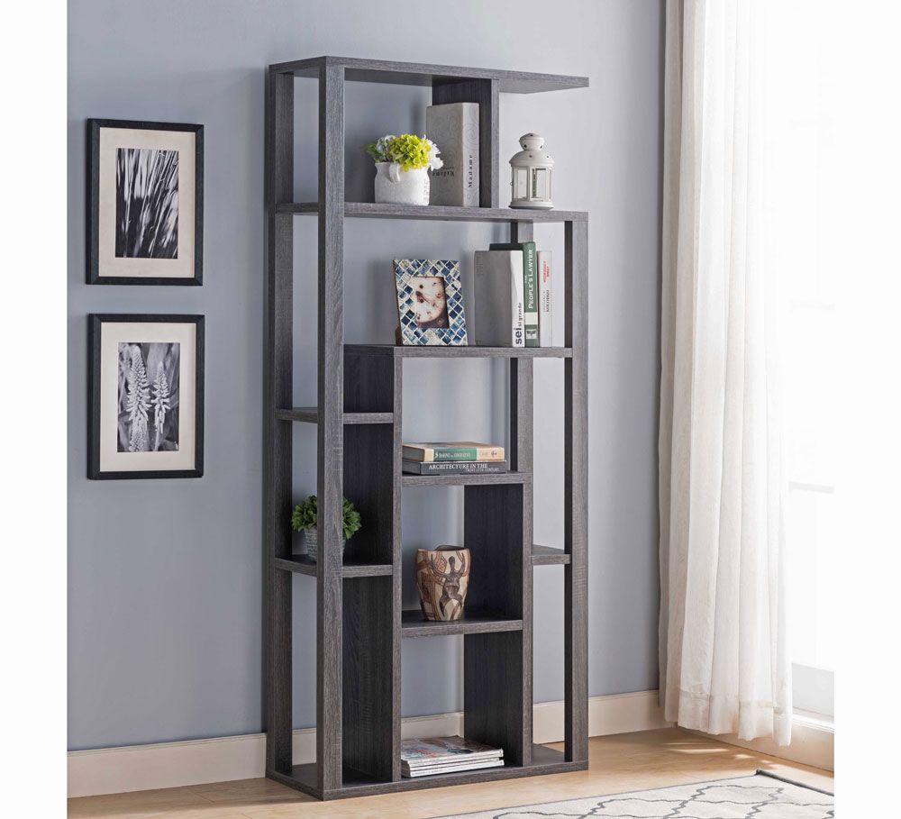 Cassidy Rustic Grey Bookcase