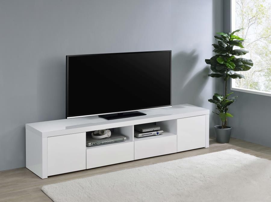 Castana Modern White Lacquer TV Stand