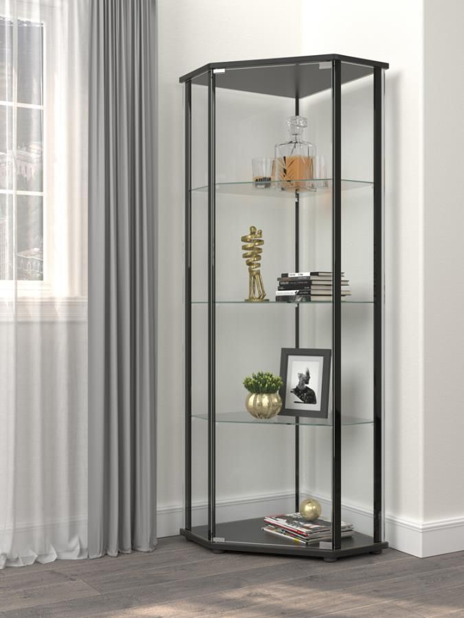 Glass corner curio discount