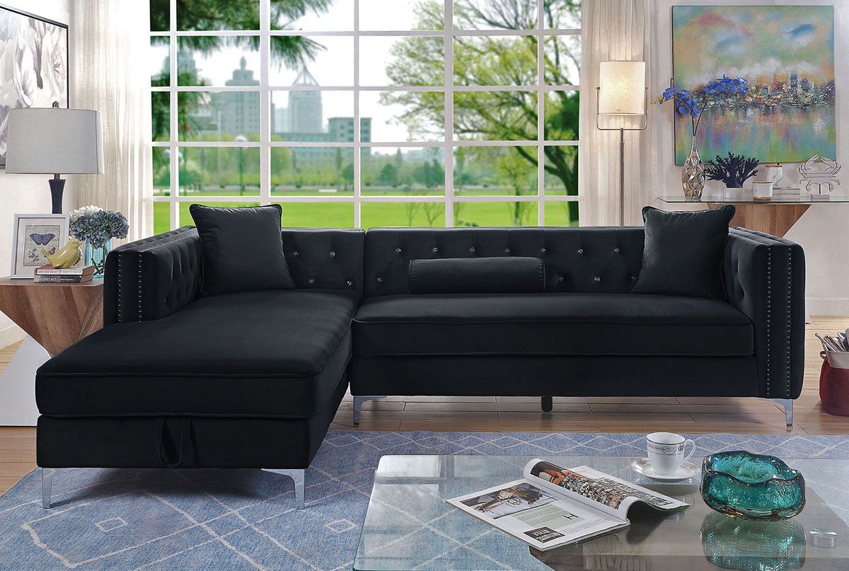 Caswell Sectional With Storage Chaise