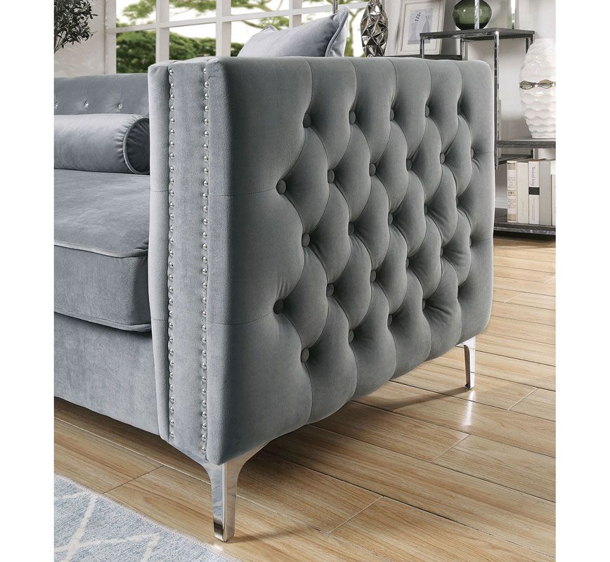 Caswell Grey Sectional Side Arm