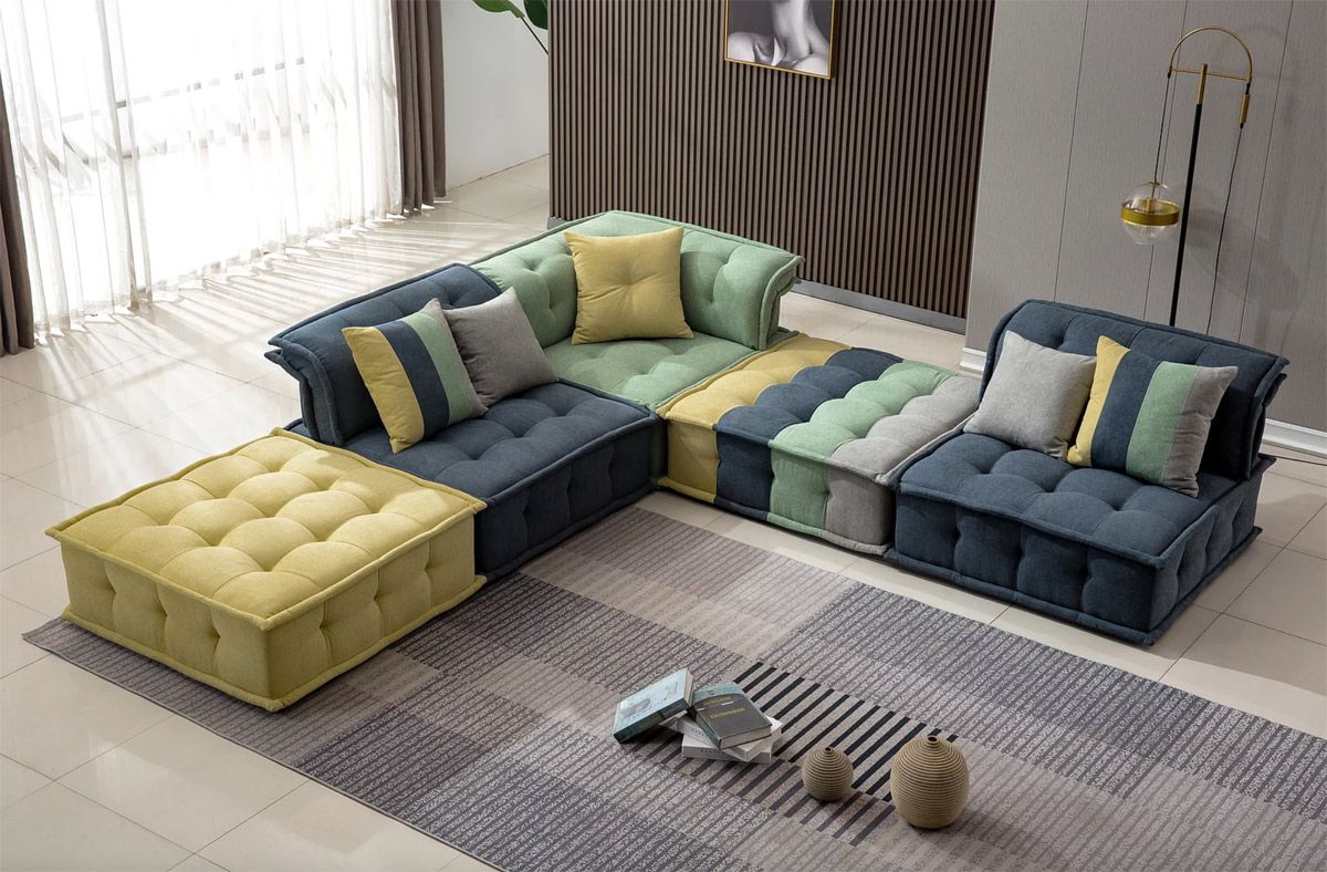 Multi colored couches hotsell