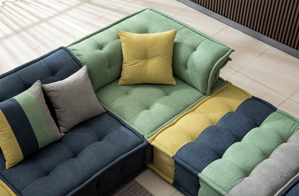 Cathedral Multi Color Modular Sectional Corner