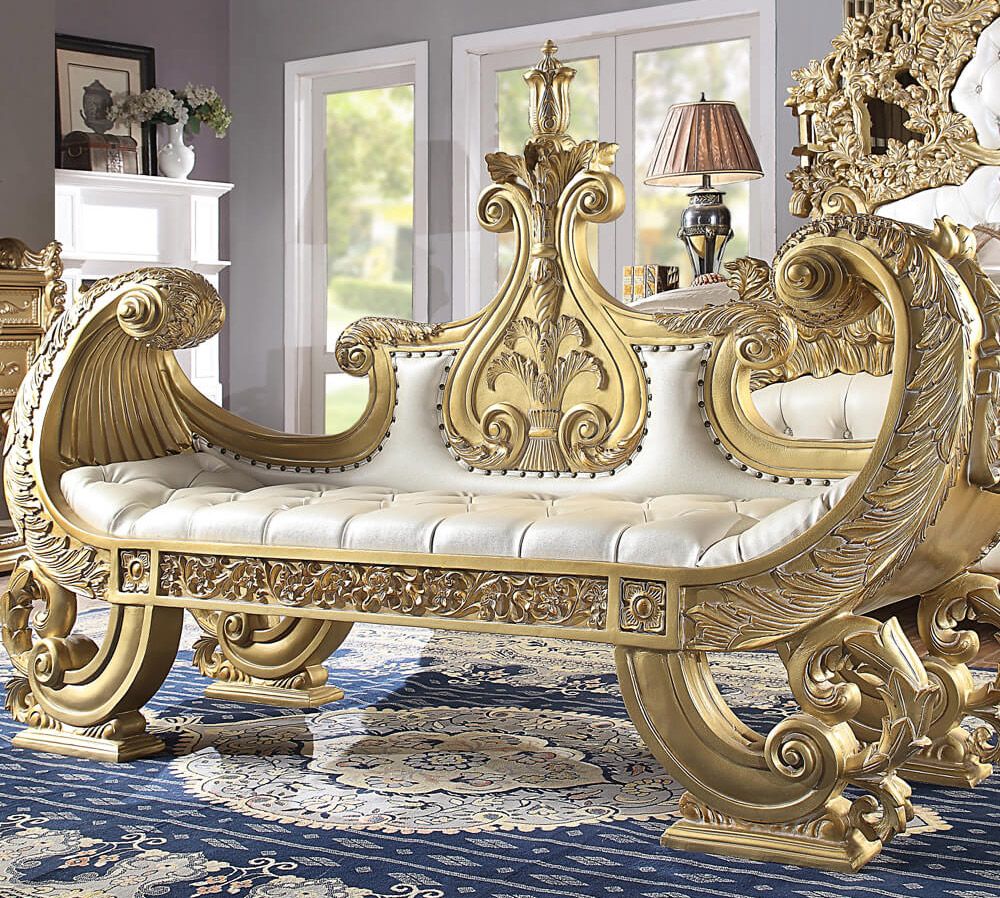 Cavallier Gold Finish Bench