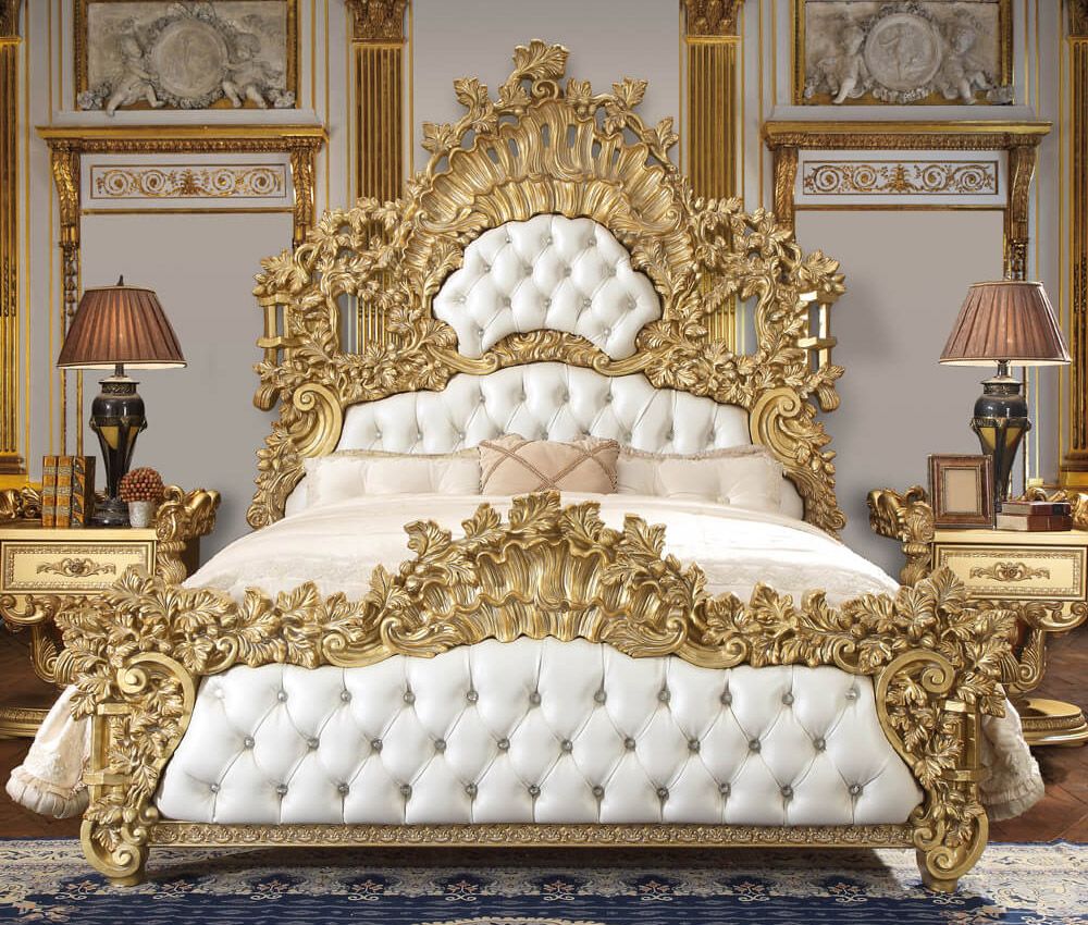 Cavallier Victorian Style Bedroom Gold Finish