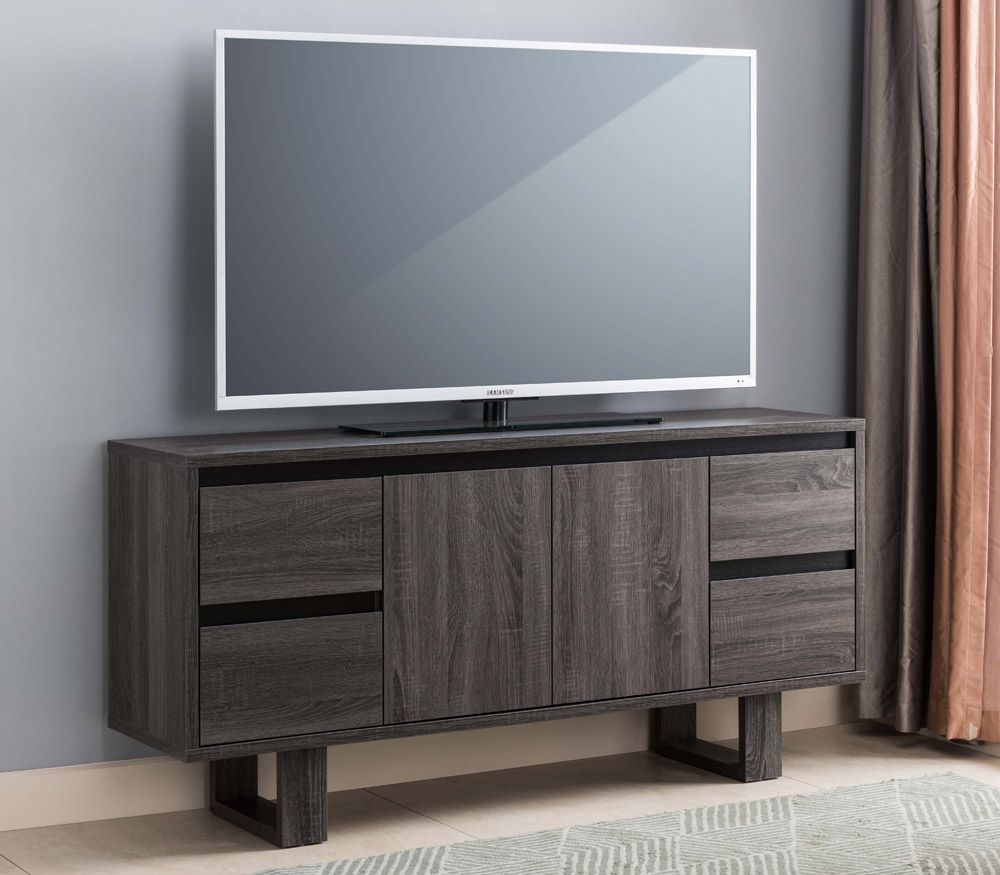 Cecilie Rustic Grey TV Stand Console