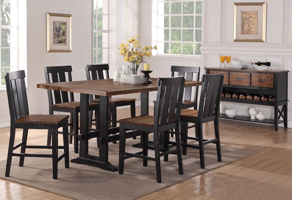 Cedar Counter Height Dining Table Set