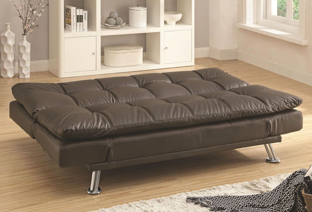 Chaise Dark Brown Futon Sleeper