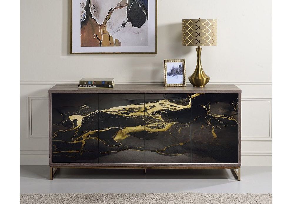 Charrot Marble Print Design Sideboard