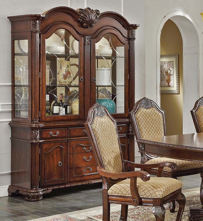 Chateau Classic China Cabinet,Chateau Classic Dining Table Collection,Chateau Classic Dining Table With Chairs