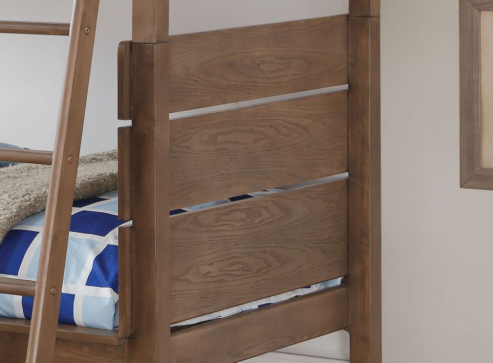 Chavira Bunk Bed Details,Chavira Rustic Oak Finish Bunk Bed