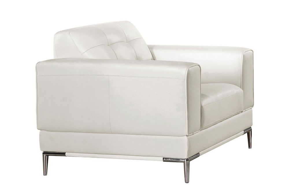 Chelsea White Italian Leather Chair