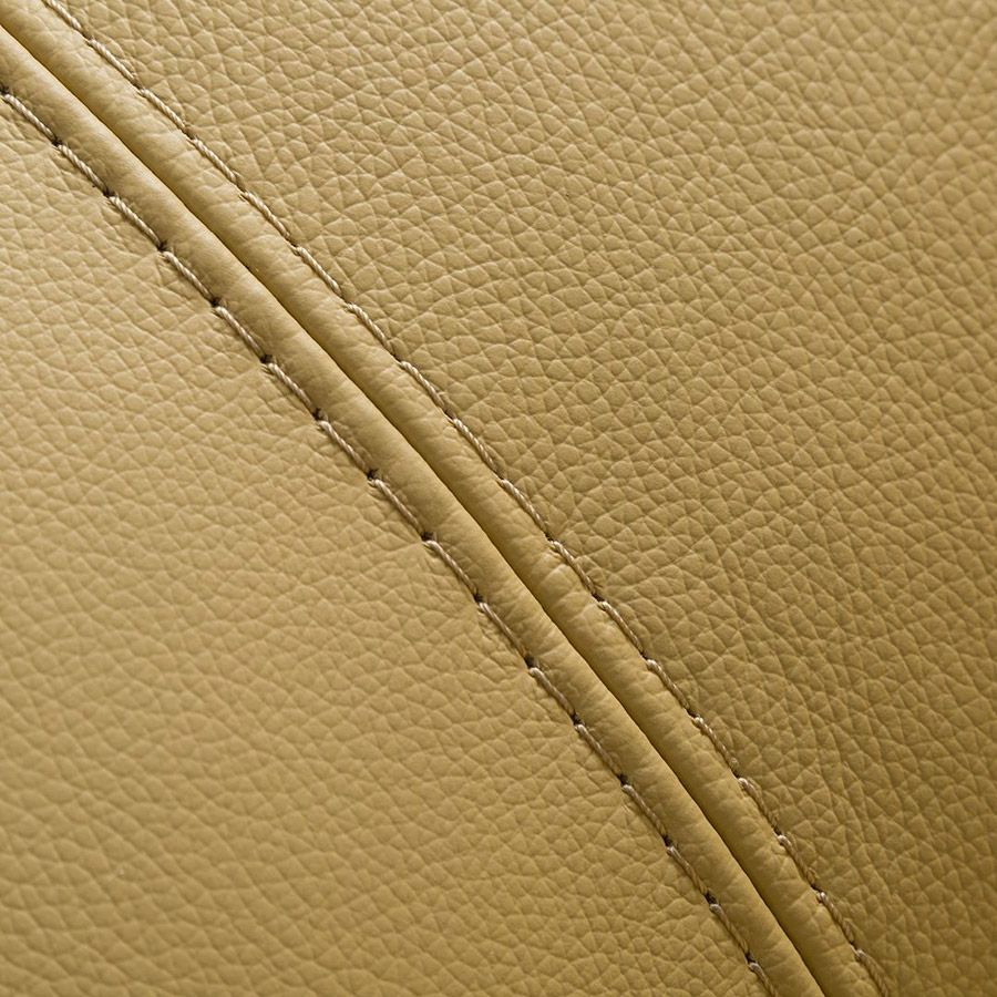 Chiang Yellow Leather Sofa Details