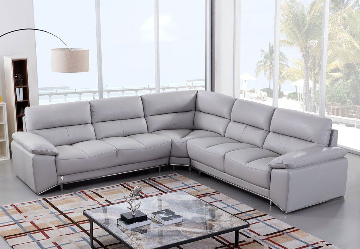 Chiara Italian Leather Modern Sectional