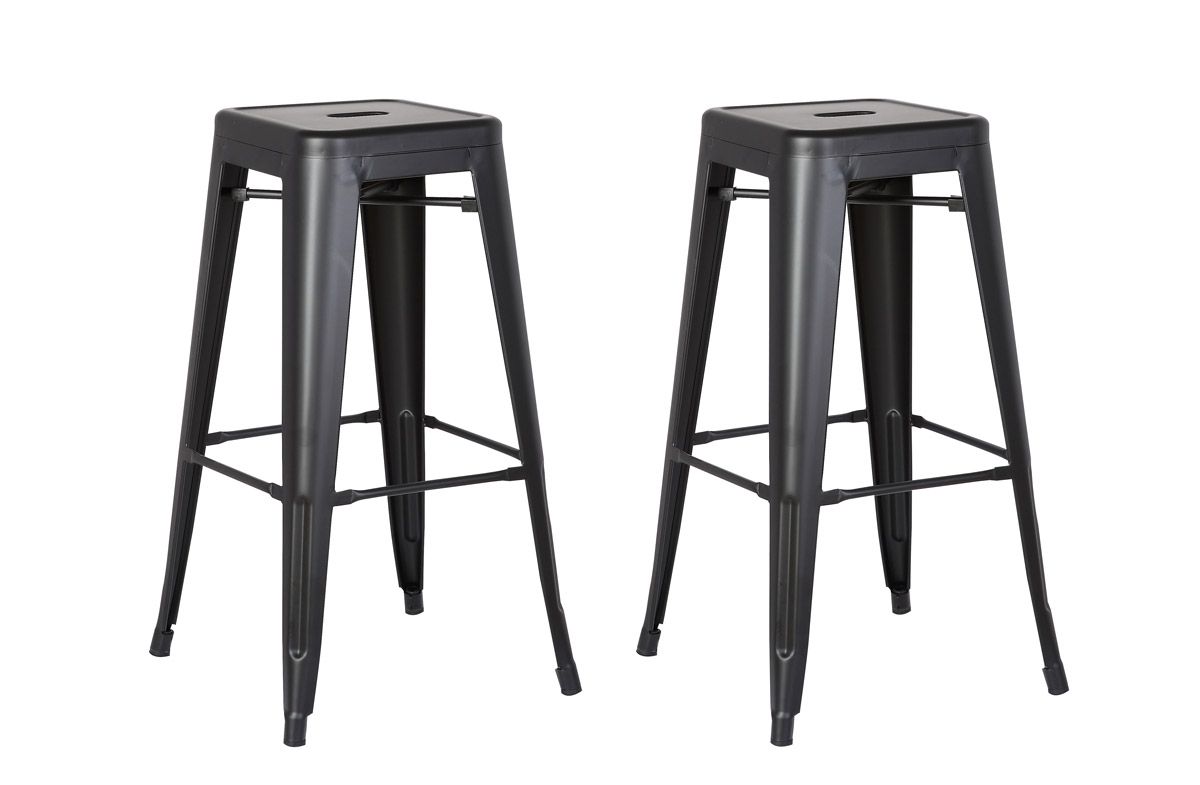 Chios Black Steel Bar Stools