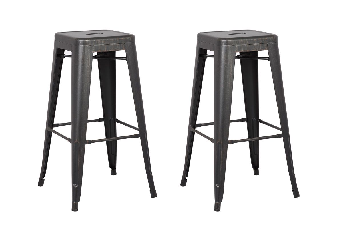 Chios Grey Steel Bar Stools