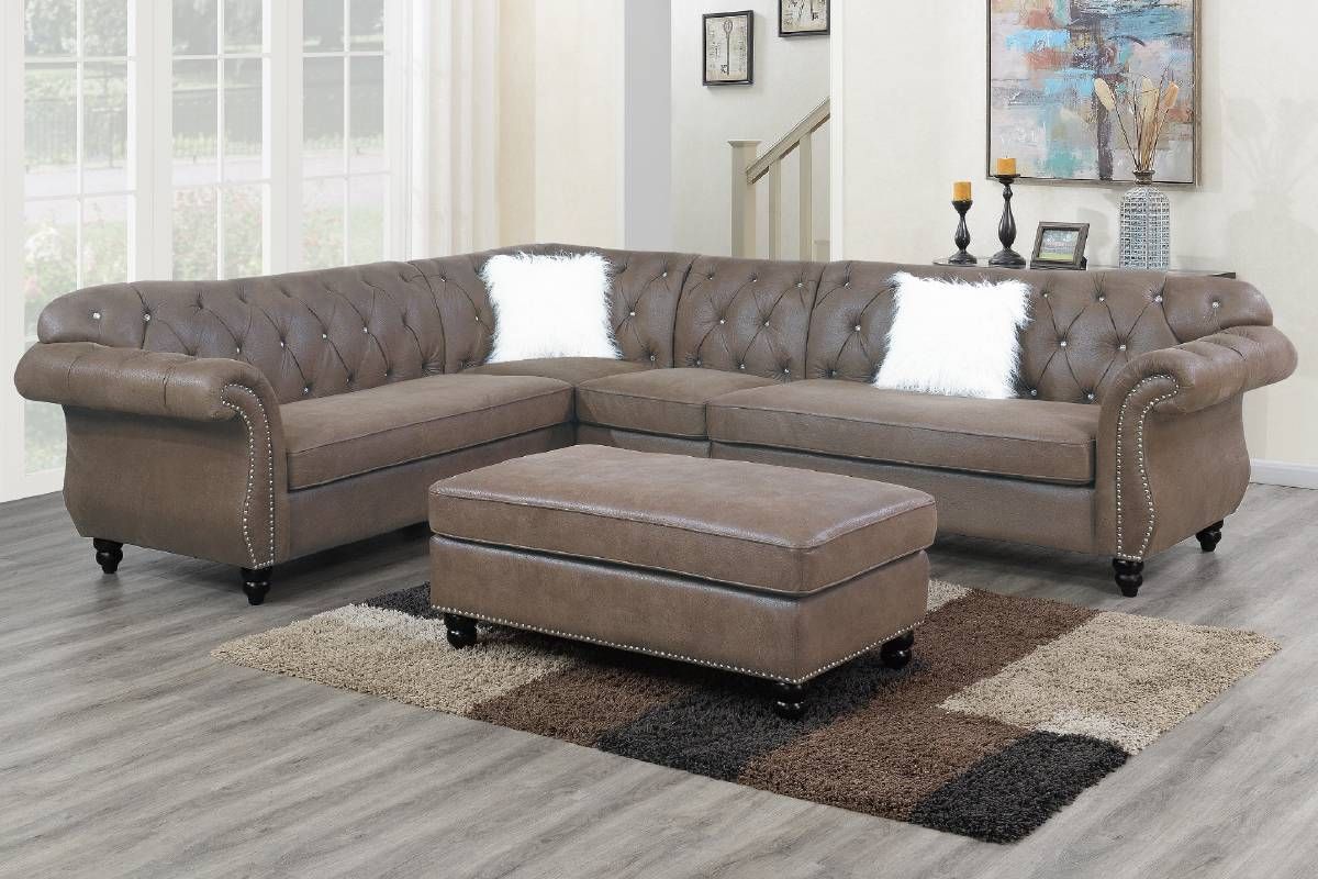 Chris Modern Chesterfield Sectional Sofa