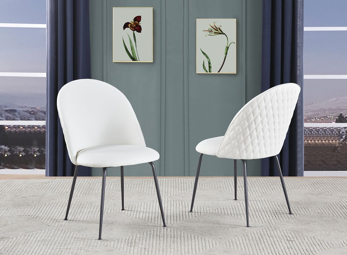 Cicero White Leatherette Chairs