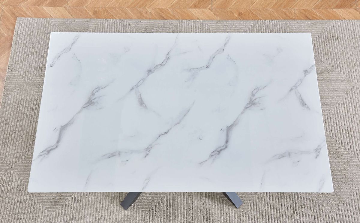 Cicero Glass Marble Top Dining Table Top