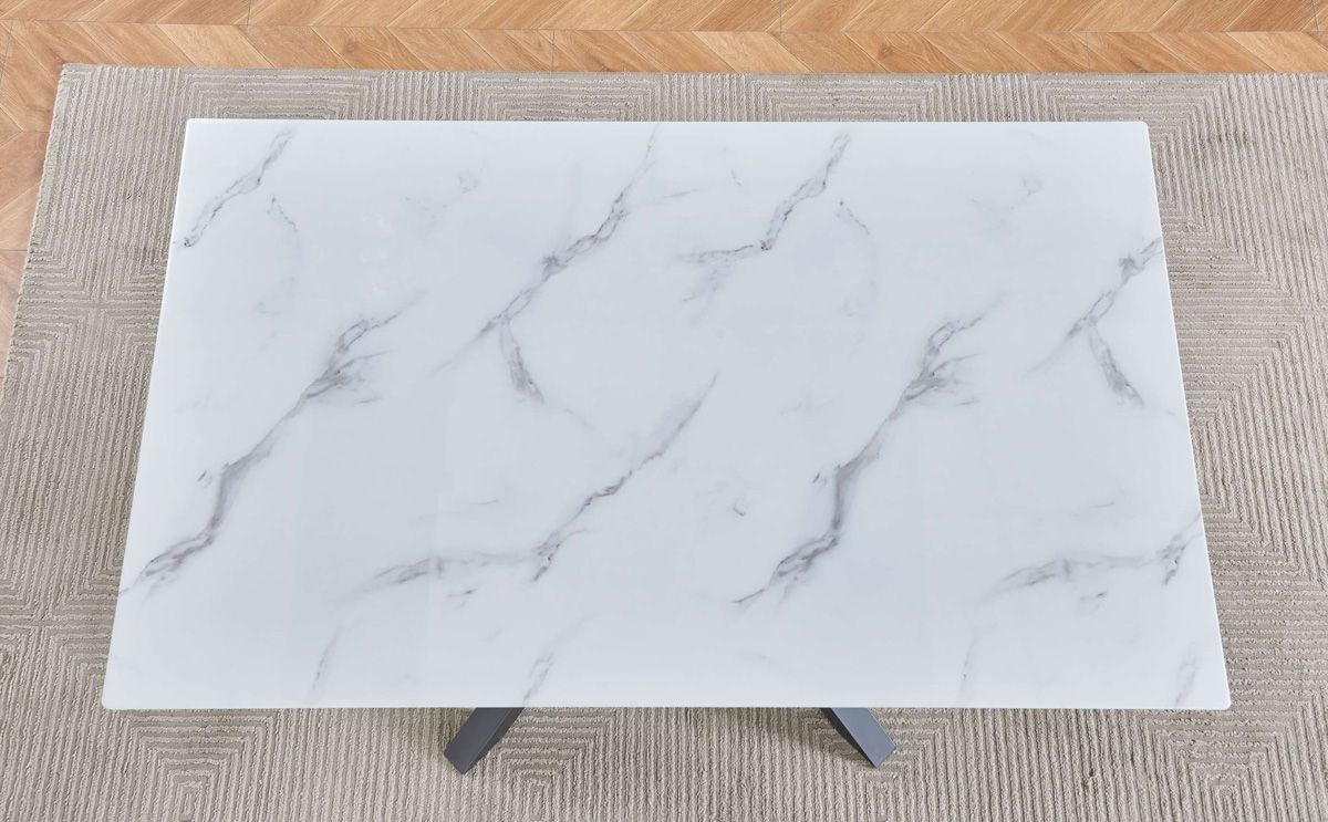 Cicero Glass Marble Top Dining Table Top