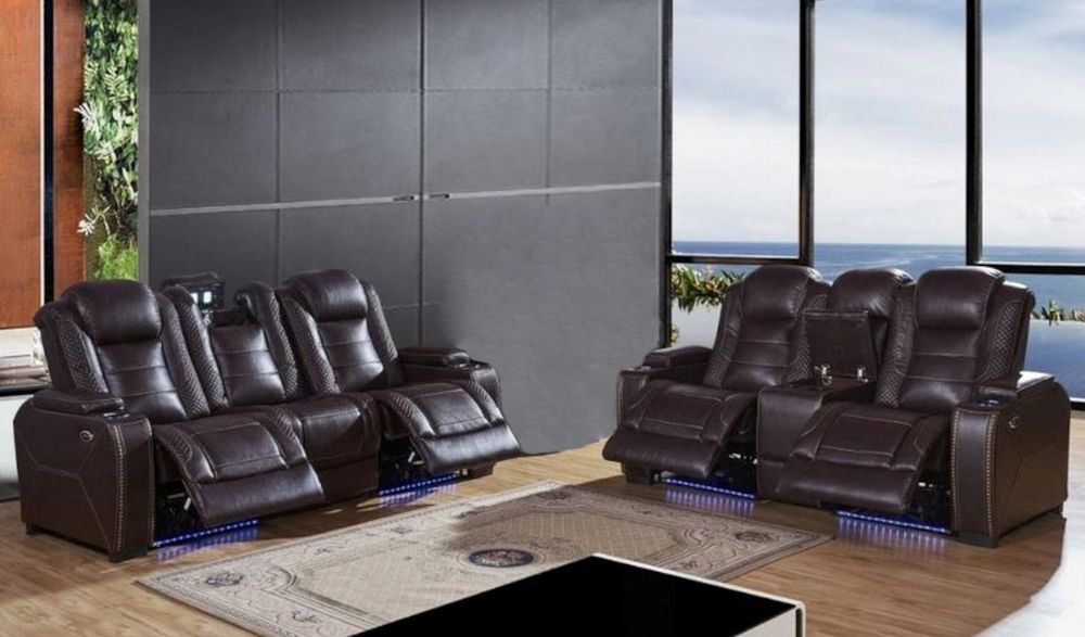 Citadel Brown Power Recliner Sofa Set