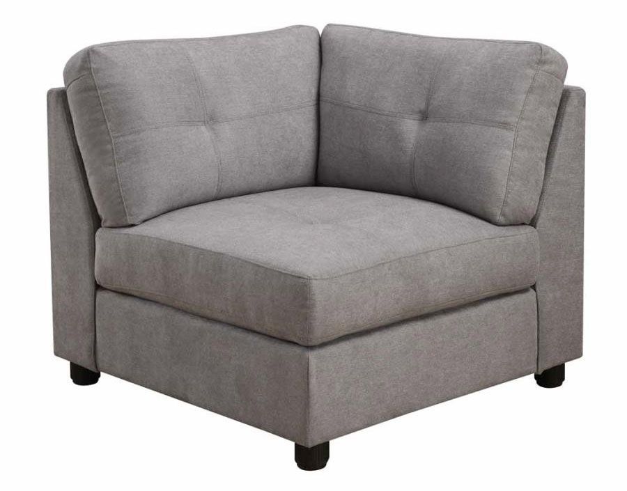 Clermont Grey Microfiber Corner Chair