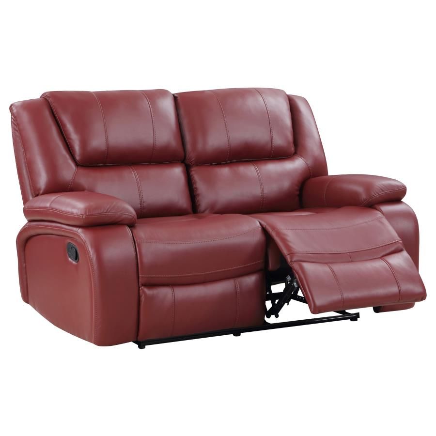 Clifford Red Leather Recliner Loveseat