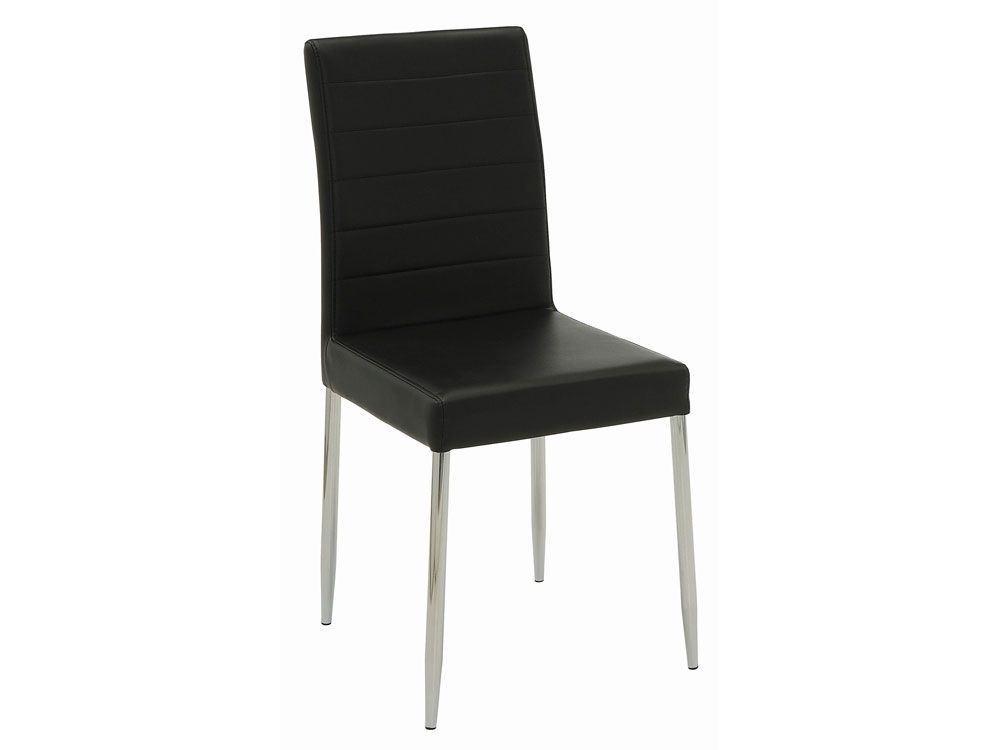 Clio Black Leather Dining Chairs