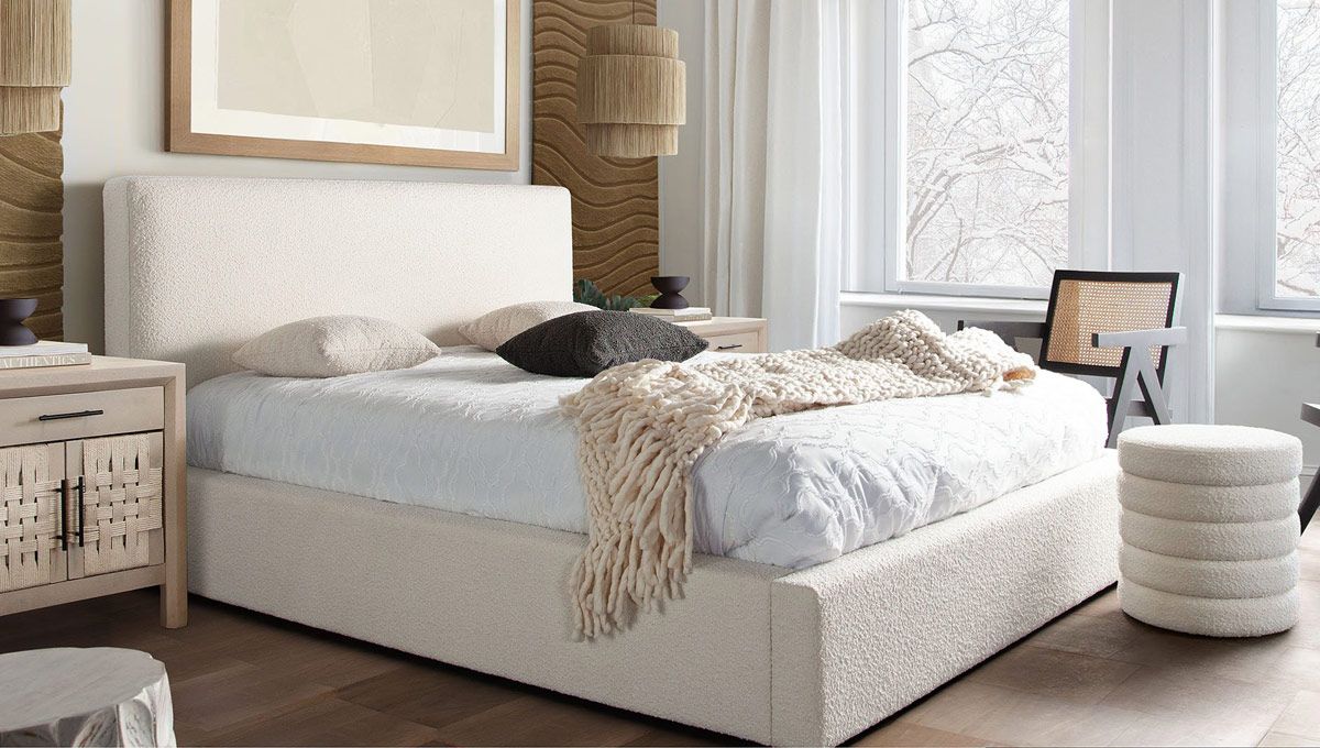 Cloud Ivory Boucle Bed