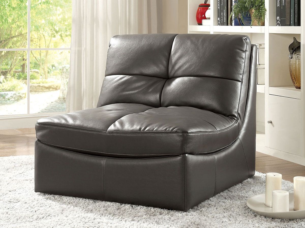 Cloud Dark Gray Armless Chair