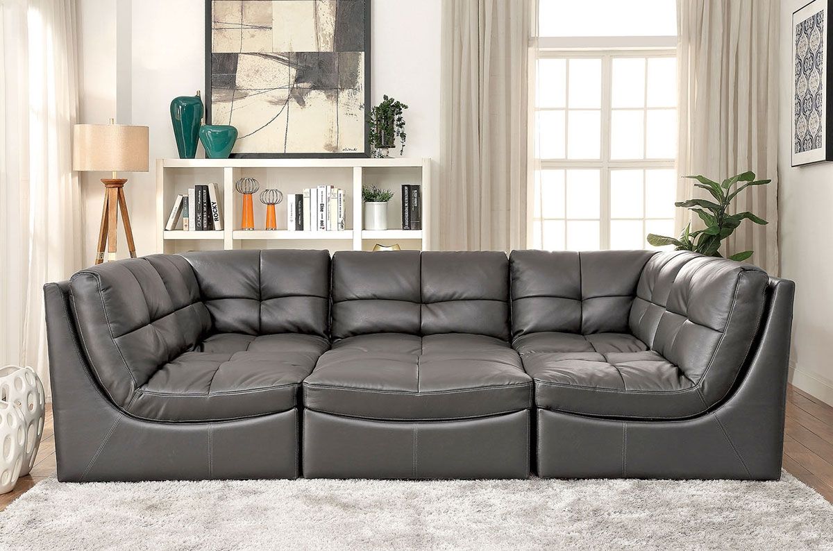 Cloud Dark Gray 6-Piece Modular Sectional Set