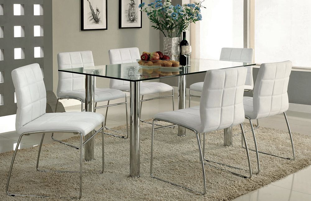 Kona Formal Glass Top Dining Table