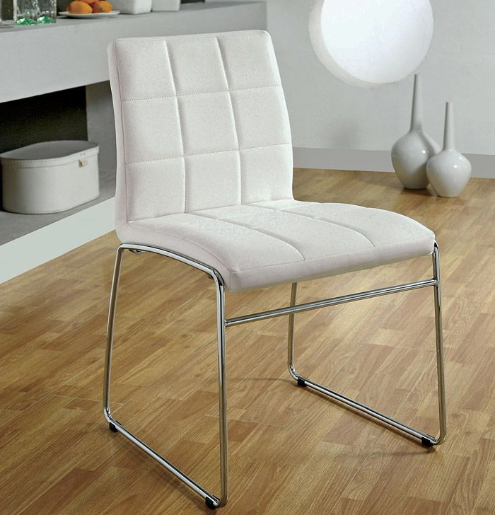 Kona White Leatherette Chair