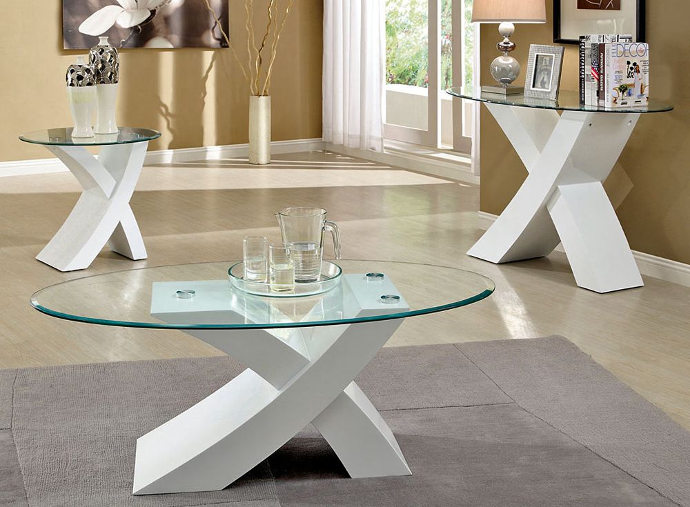 Xtres White Lacquer Coffee Table