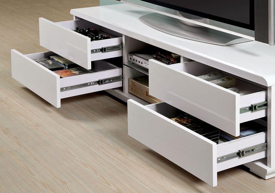 Cerro White TV Stand Drawers