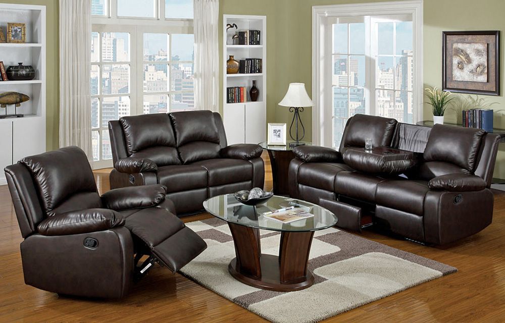 Oxford Recliner Sofa With Drop Down Table