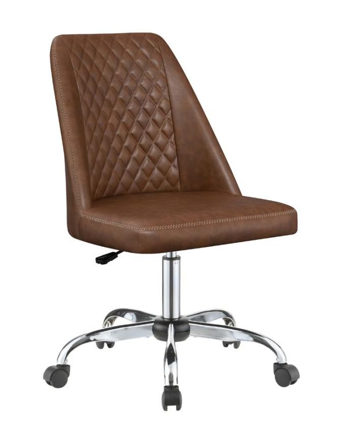 Coby Brown Leather Office Chair