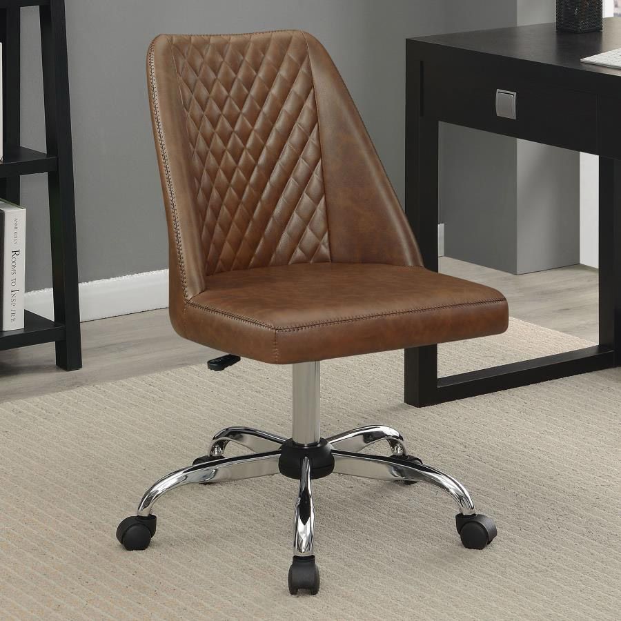 Coby Modern Brown Leather Office Chair