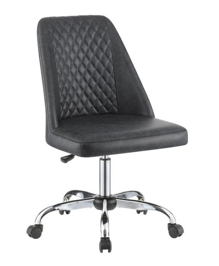 Coby Grey Leather Office Chair