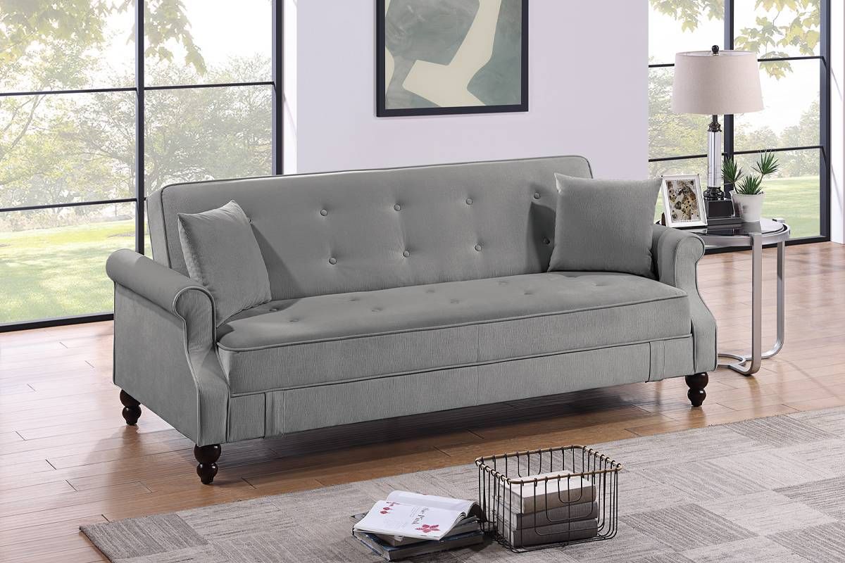 Conall Grey Sofa Bed With Storage