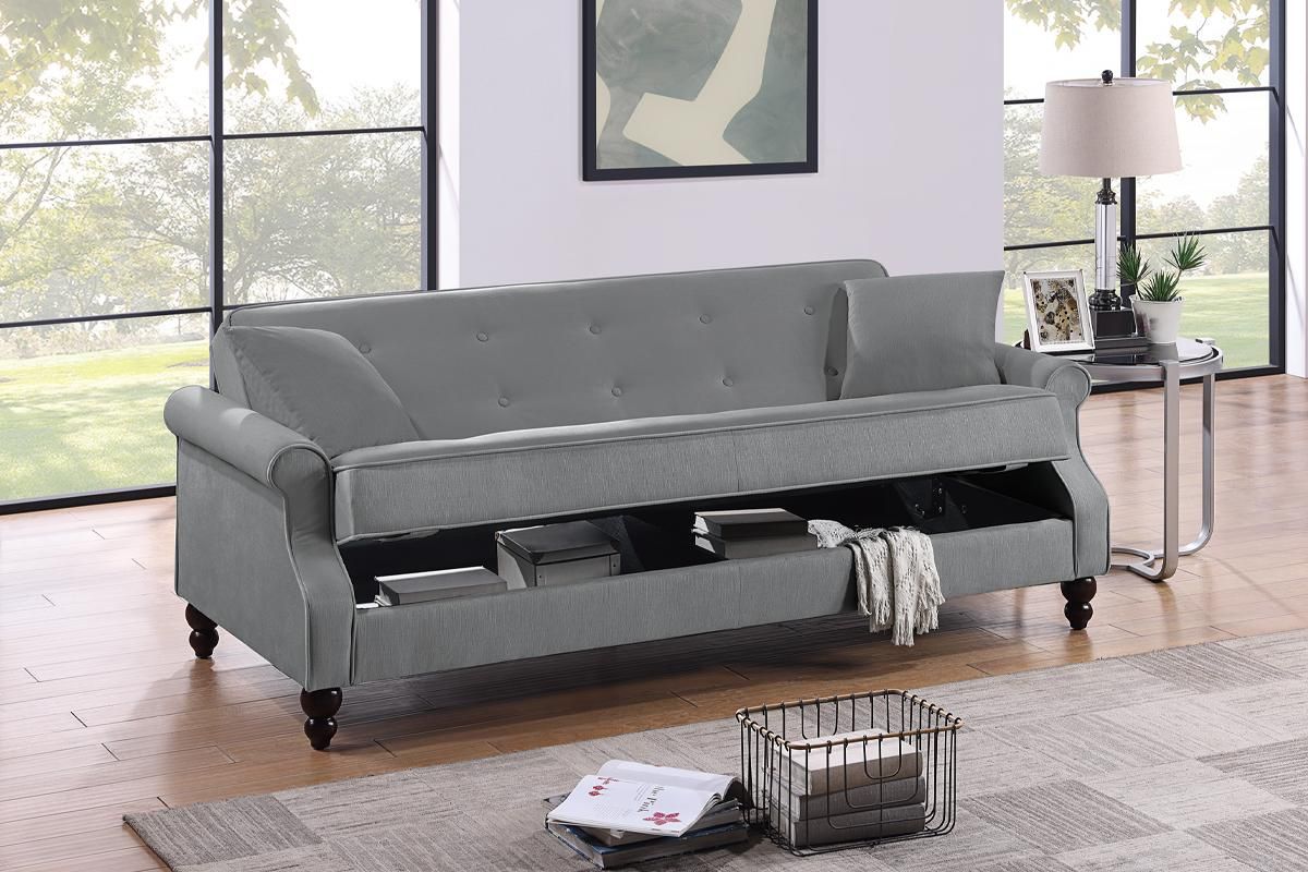 Conall Grey Sofa With Storage